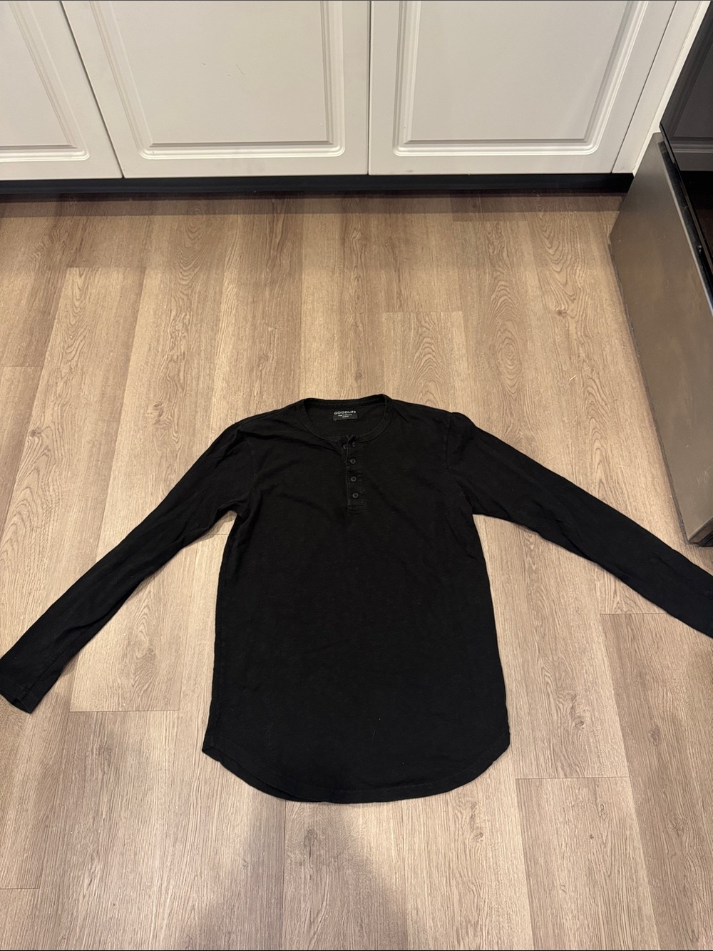Goodlife Black Long-Sleeve Henley Shirt